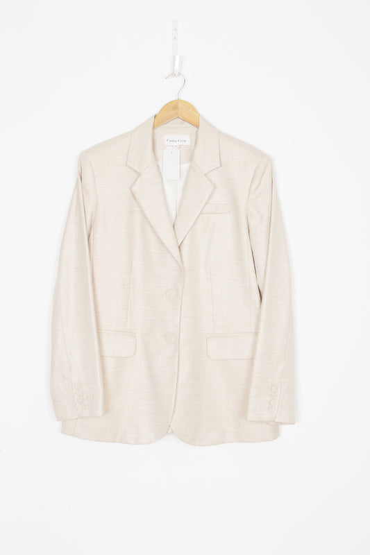 Caitlin Crisp Womens Beige Blazer Size 8