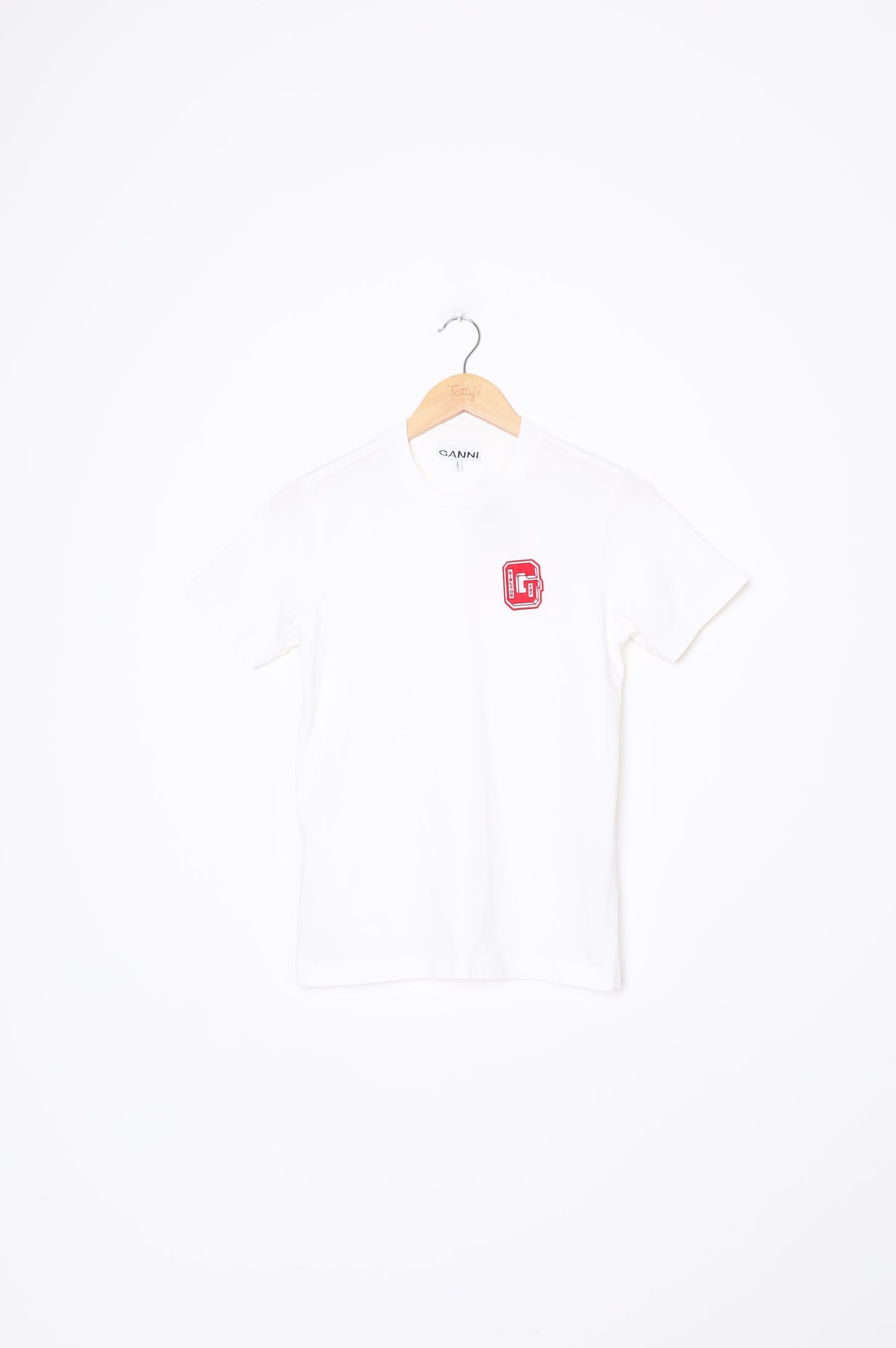 Ganni Womens White T-shirt Size S