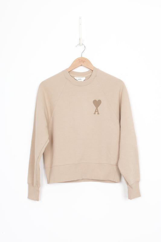 Ami Alexandre Mattiussi Womens Beige Jumper Size S