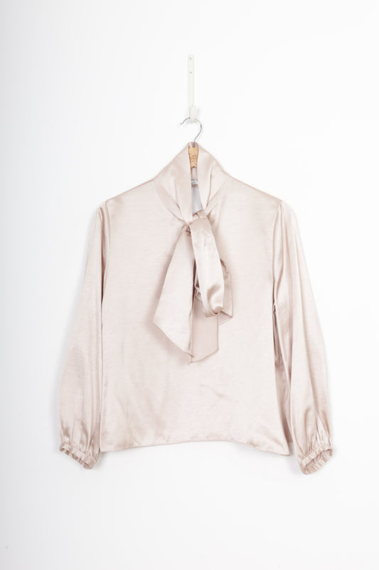 Carla Zampatti Womens Beige Blouse Size 8