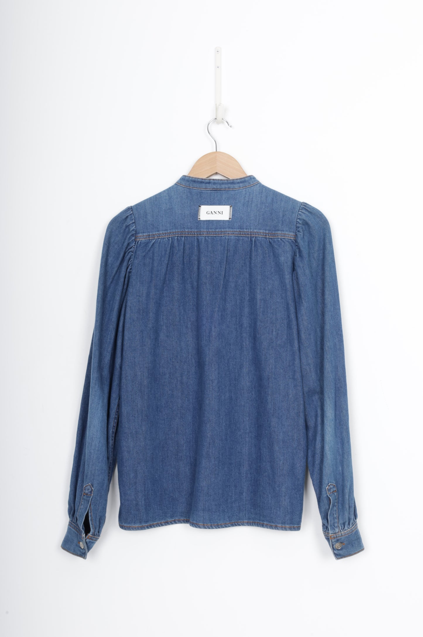 Ganni Womens Blue Top Size 36