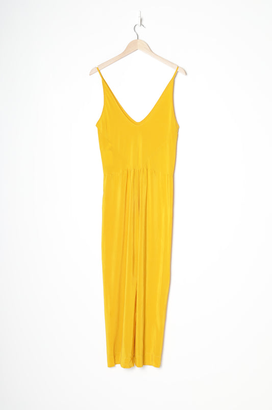 Miss Crabb Womens Yellow Jumpsuit Size M