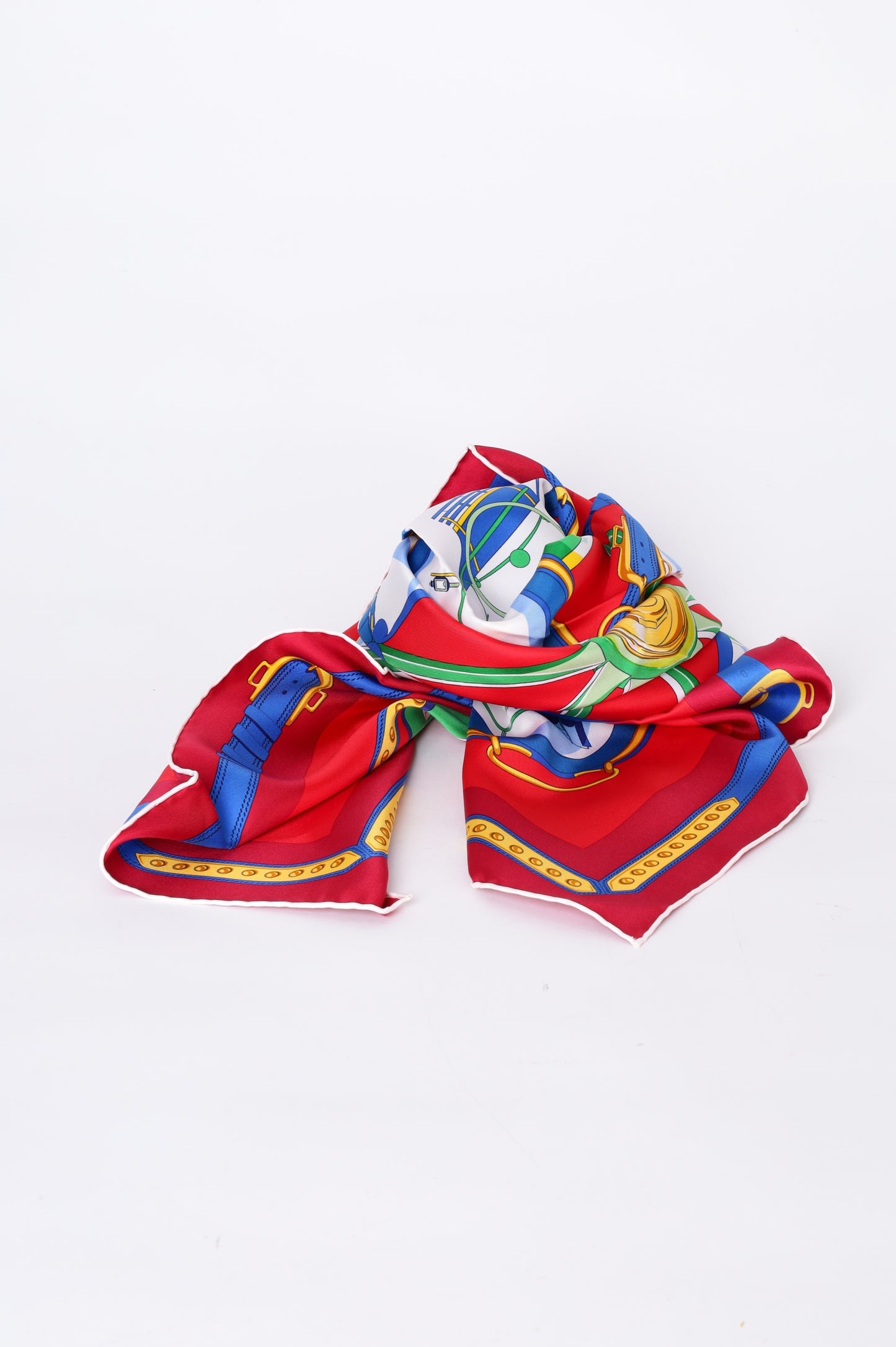 Hermes Womens Red Scarf Size O/S