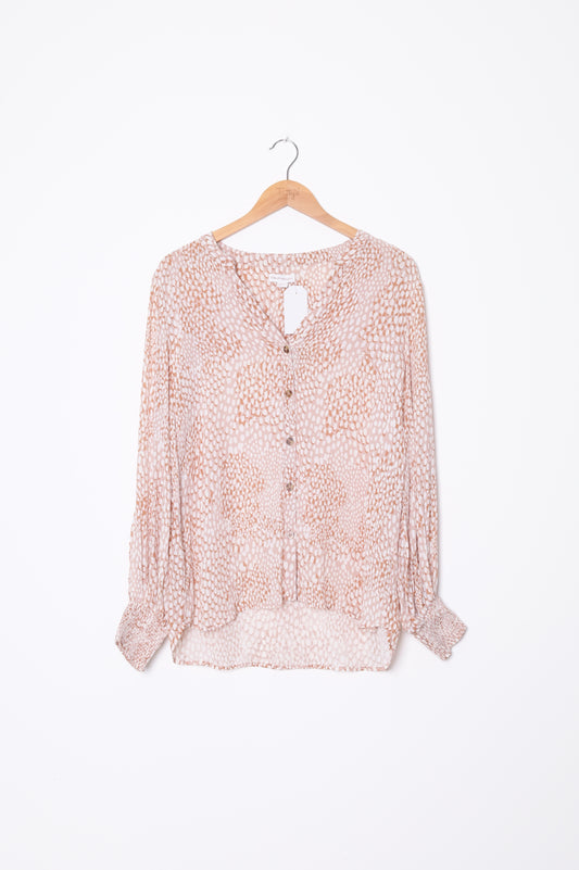 Elka Collective Womens Beige Blouse Size 12