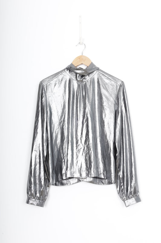 Samsoe Samsoe Womens Silver Blouse Size L