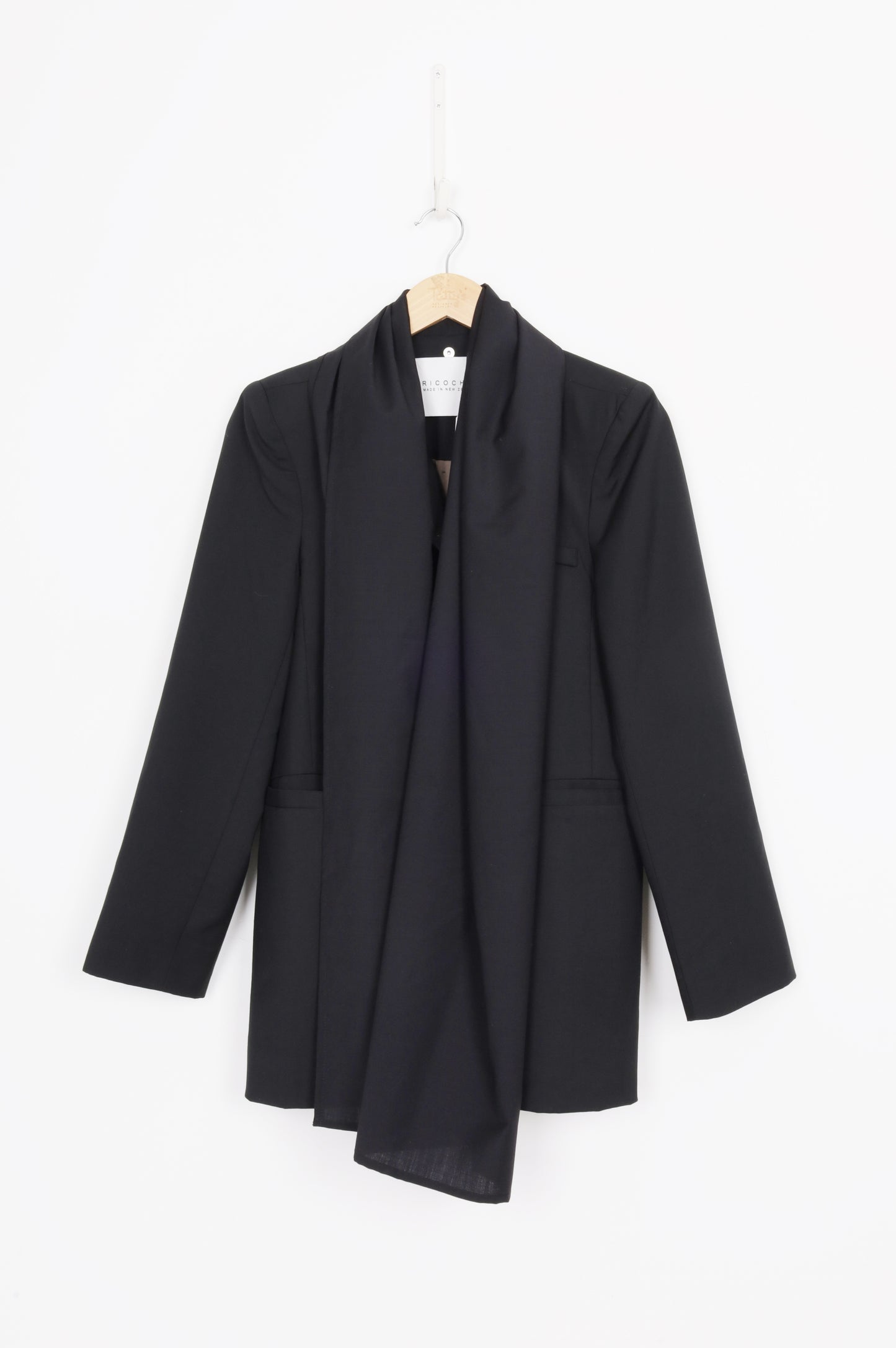 Ricochet Womens Black Blazer Size 8