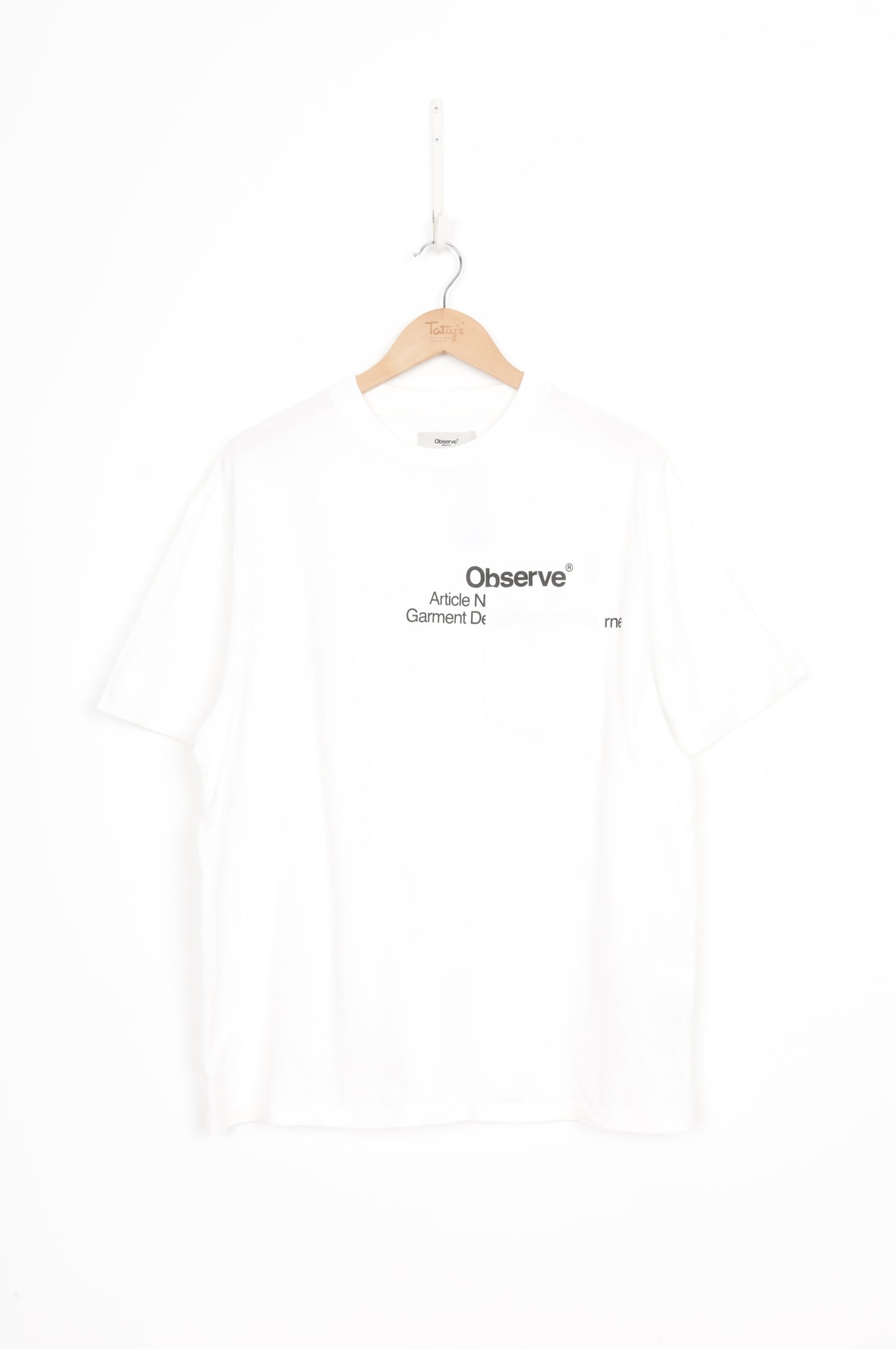 Observe Mens White T-shirt Size L