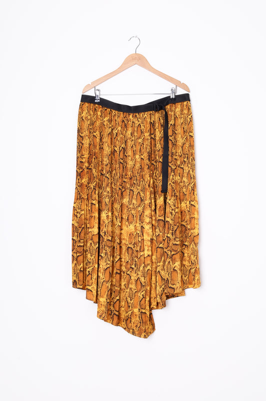 Moochi Womens Yellow Maxi Skirt Size 16