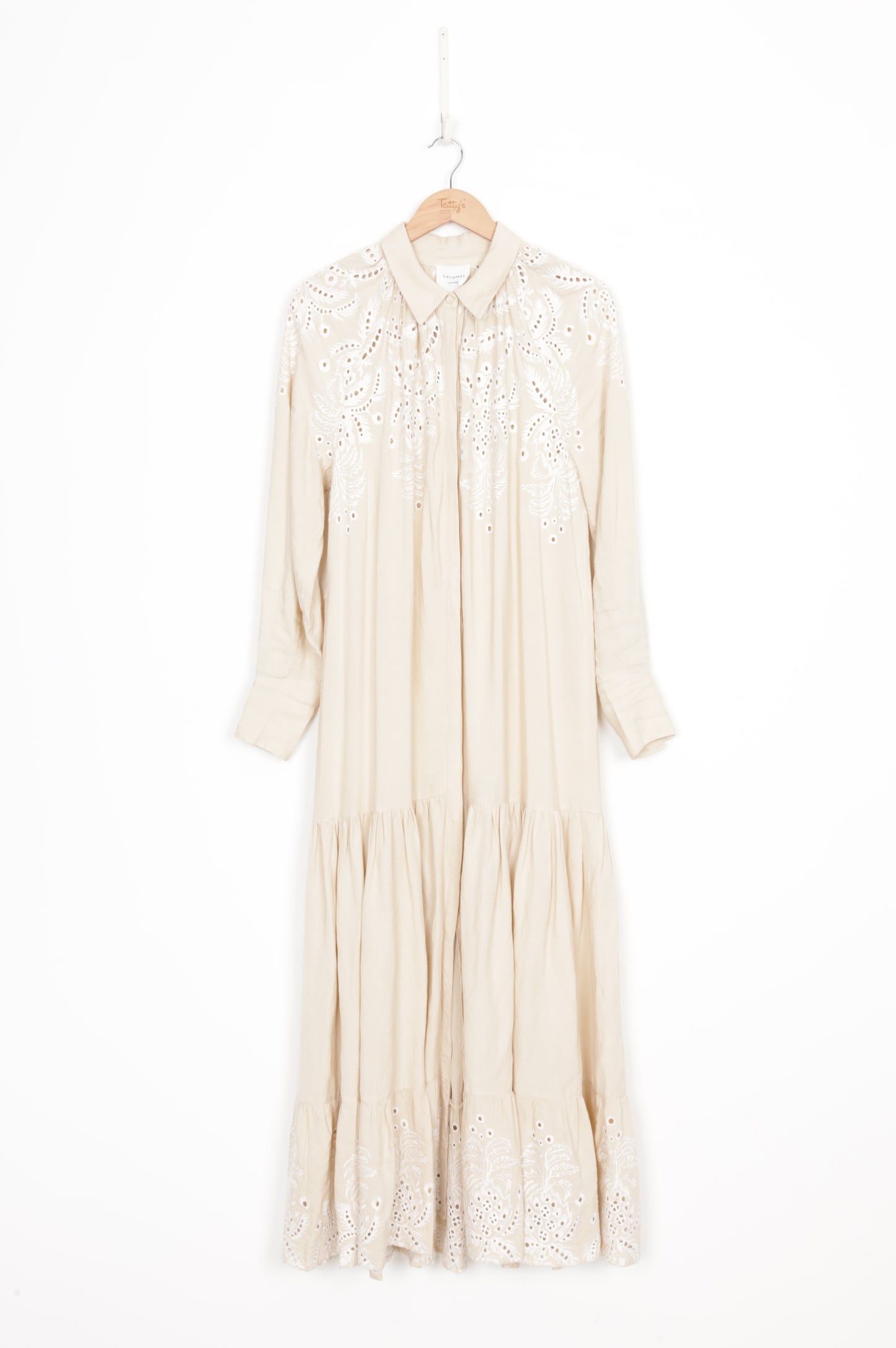 Once Was Womens Beige Dress Size 4