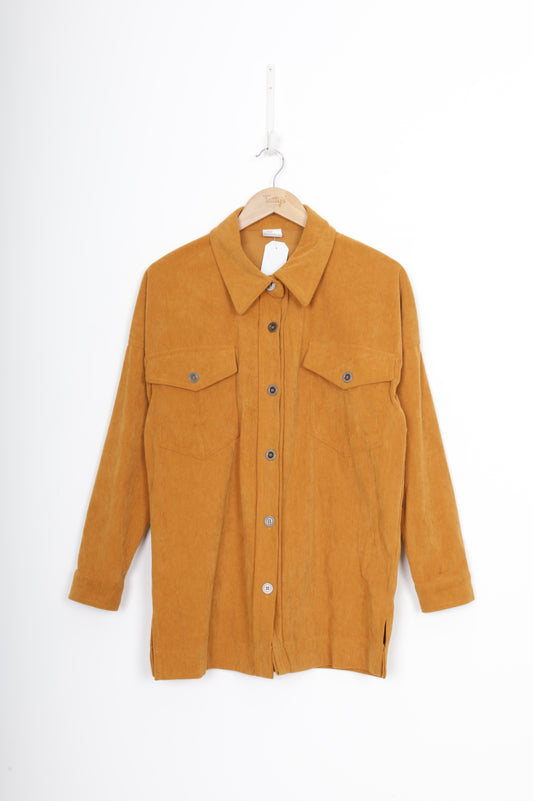 Leo + Be Womens Yellow Shirt Size 8