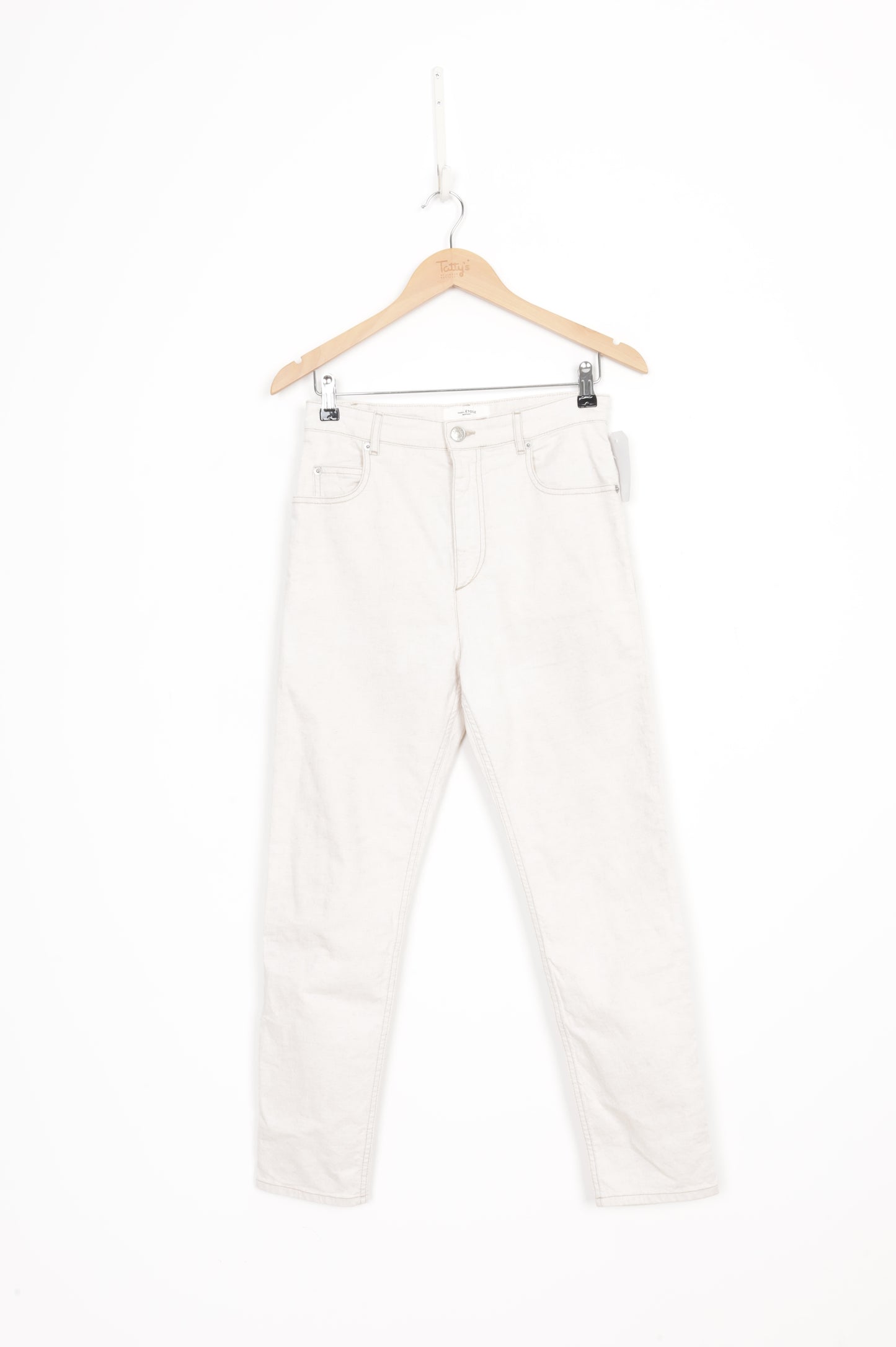 Isabel Marante Etoile Womens Cream Jeans Size W 34