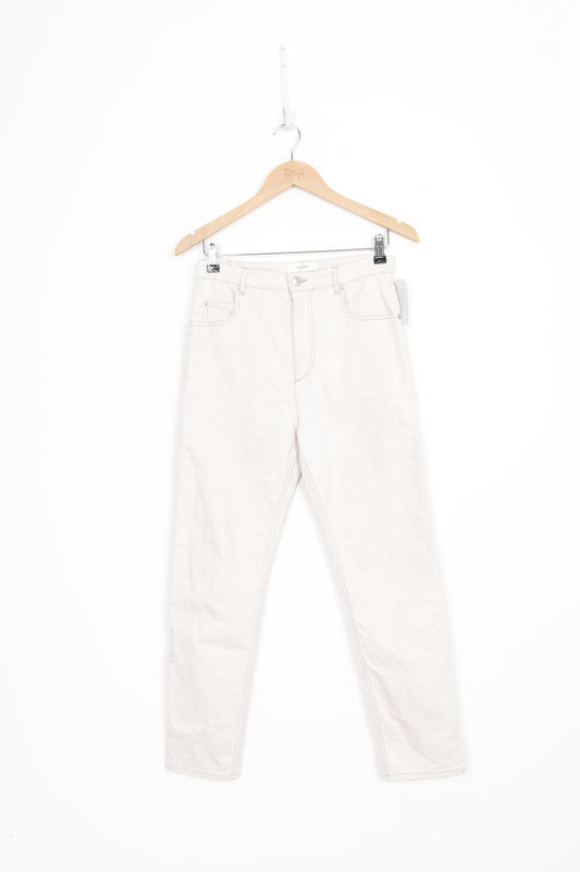 Isabel Marante Etoile Womens Cream Jeans Size W 34
