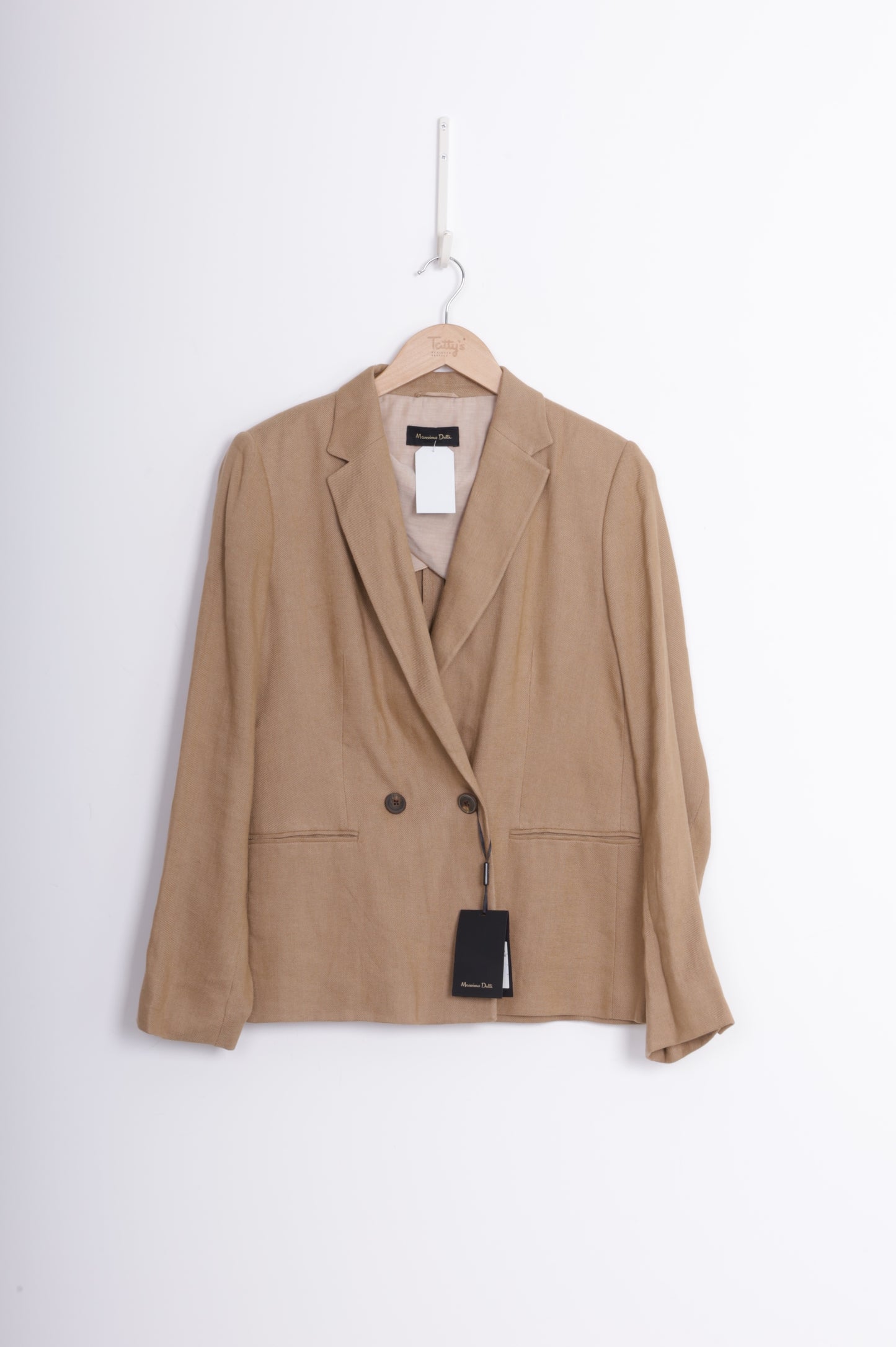 Massimo Dutti Womens Beige Blazer Size 44