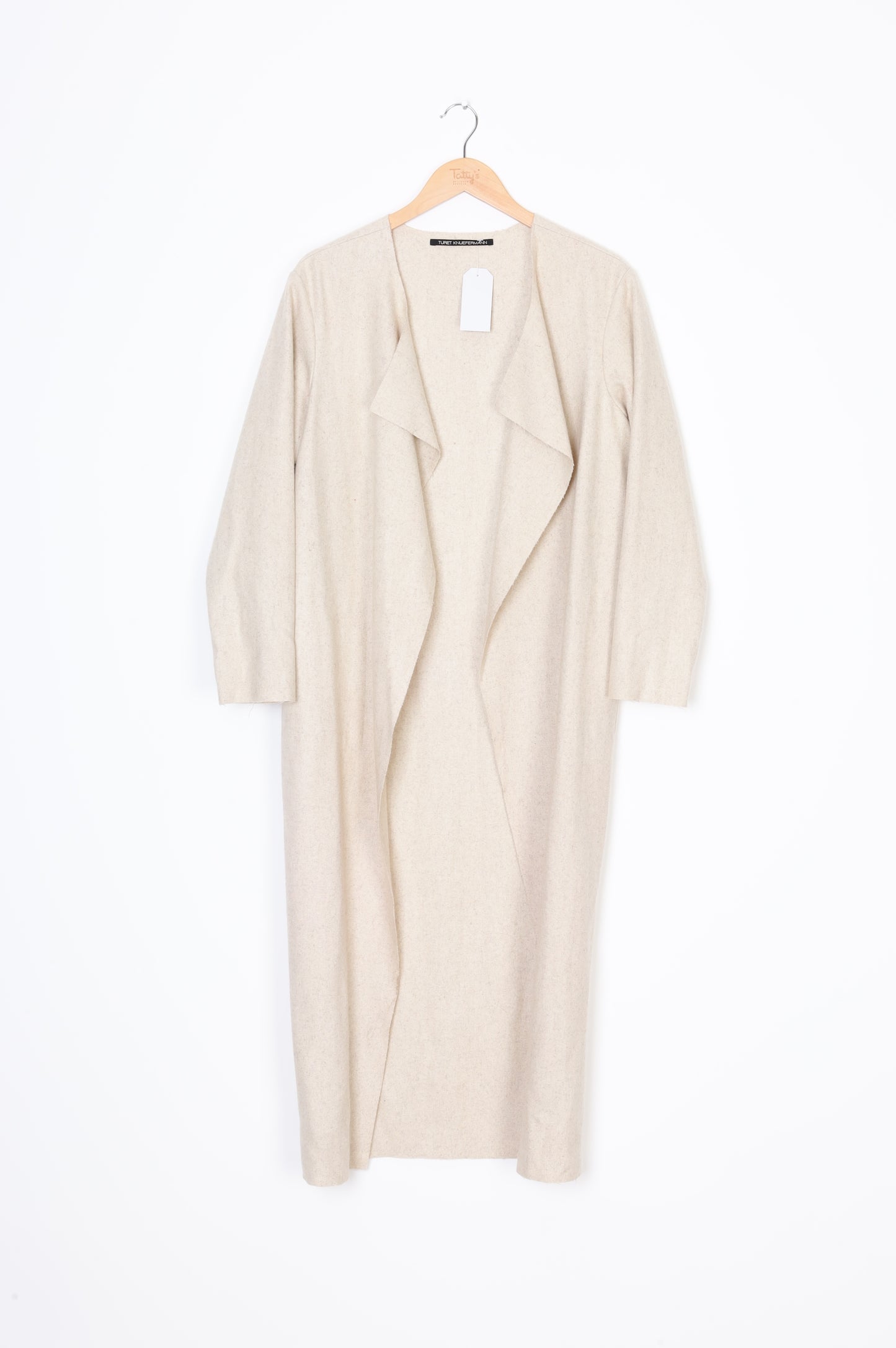 Turet Knuefermann Womens Cream Coat Size XS