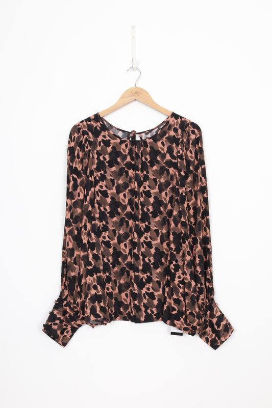 Fate + Becker Womens Black Blouse Size 18