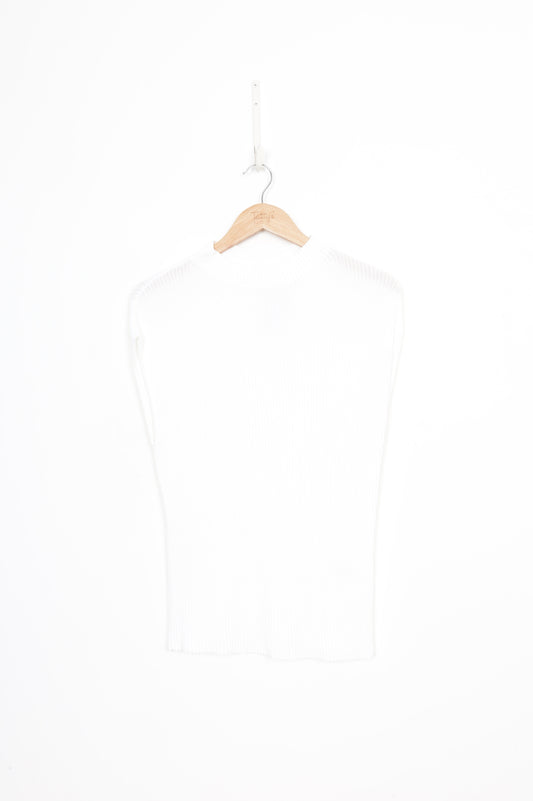 Veronika Maine Womens White Top Size M