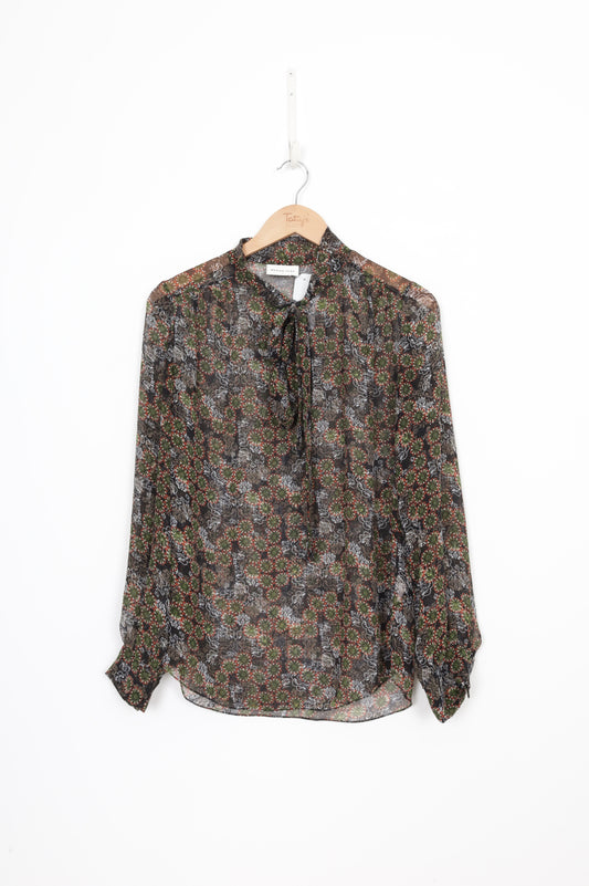 Megan Park Womens Black Blouse Size 1