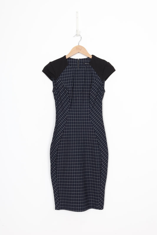 Cue in the City Womens Blue Dress Size 6