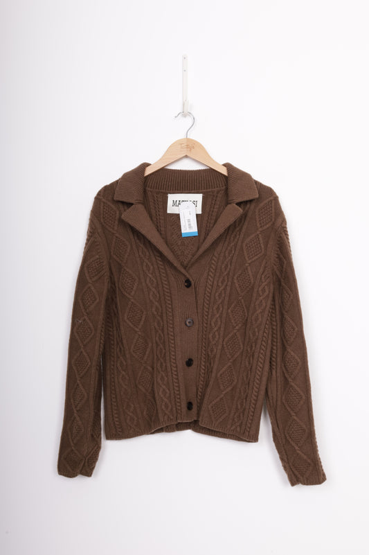 Matkasi Womens Brown Cardigan Size F