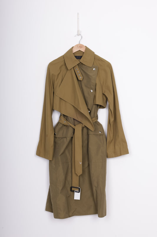 Helmut Lang Womens Green Coat Size S
