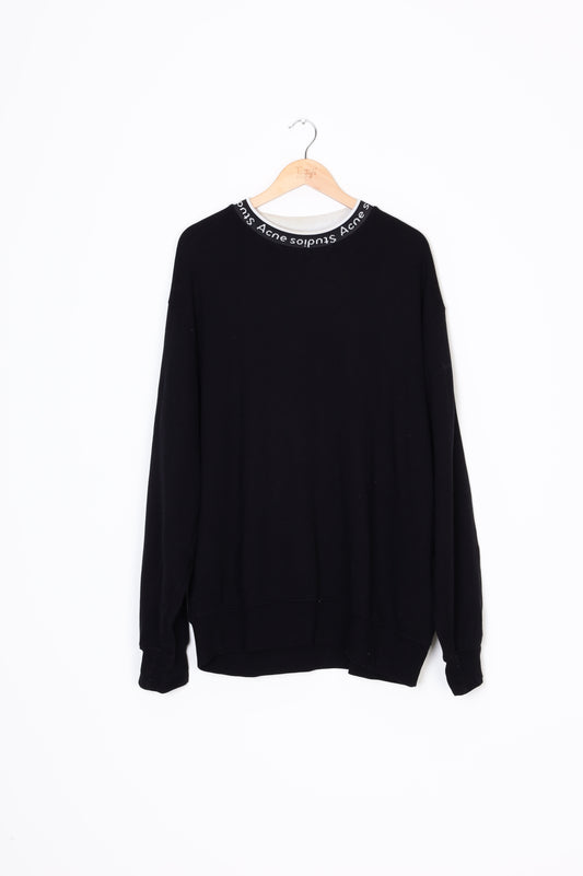 Acne  Studios Mens Black Sweatshirt Size XL