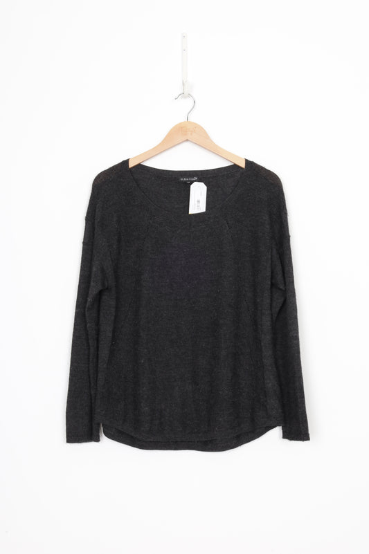 Eileen Fisher Womens Grey Jumper Size L