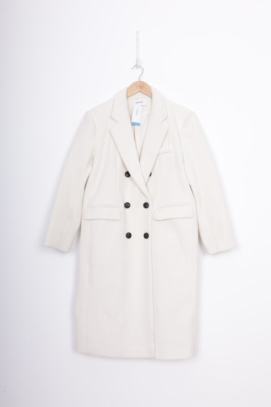 DaDa Design Womens White Coat Size L