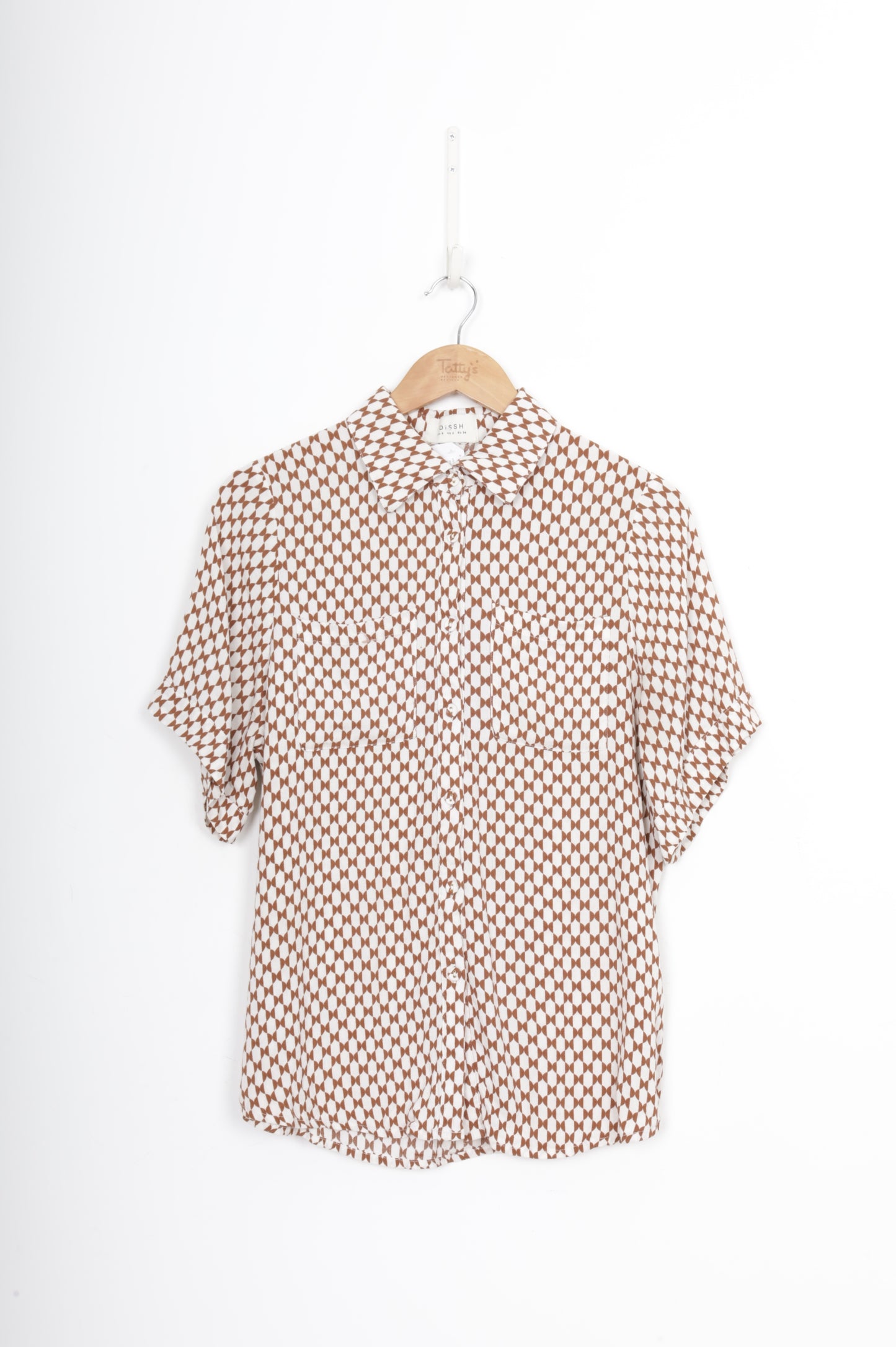 Dissh Womens Brown Shirt Size 34