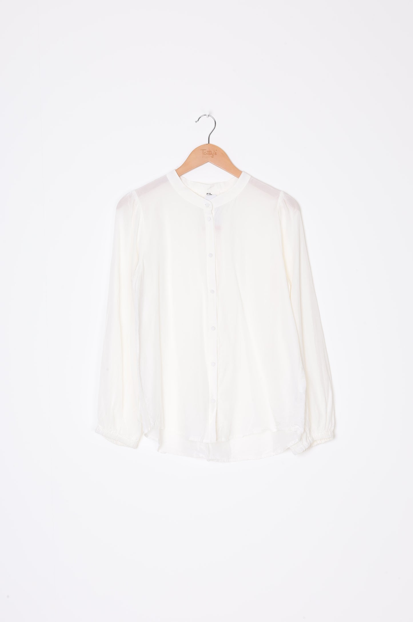 Sills Womens White Shirt Size 8