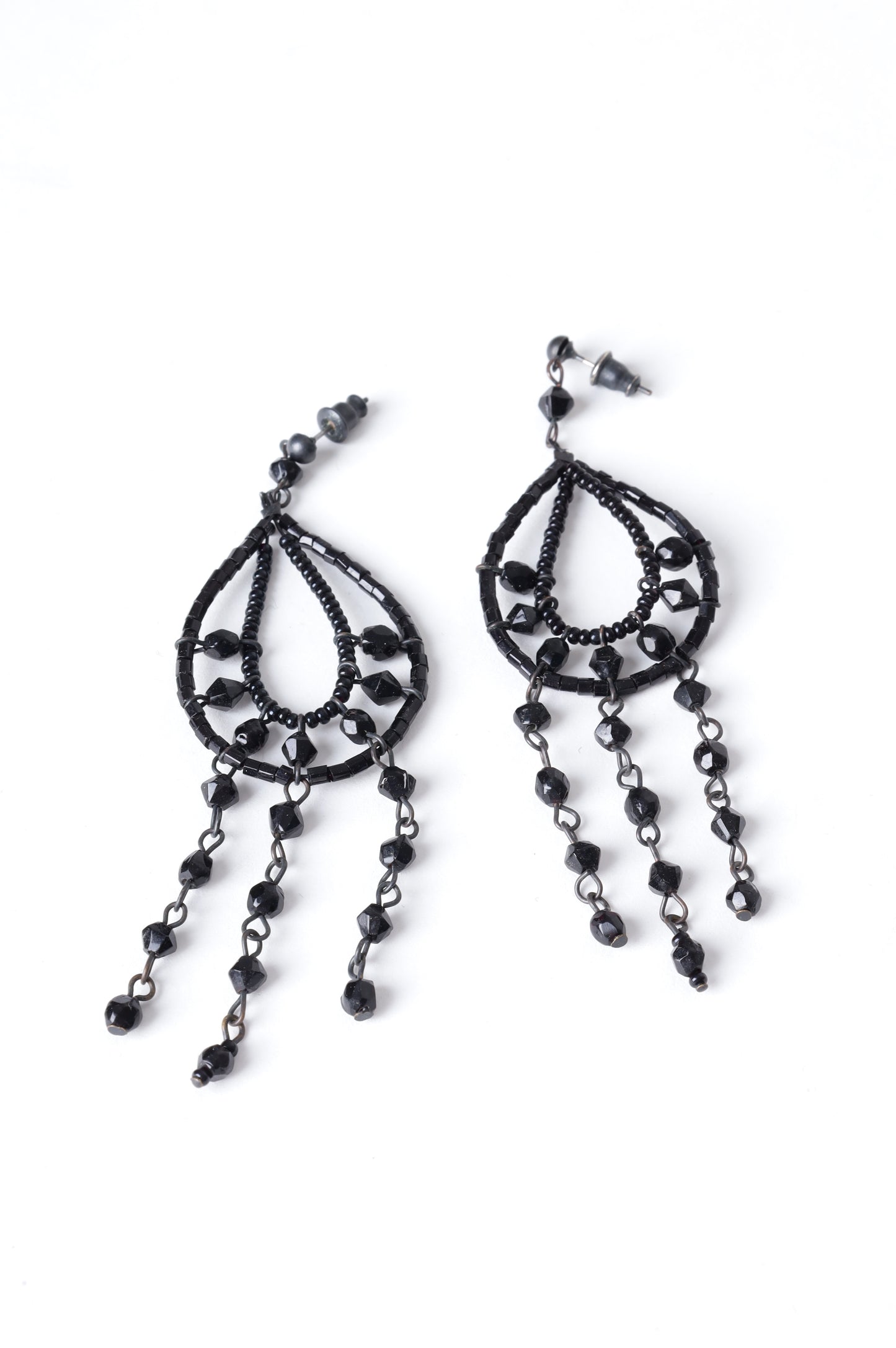 No Label Womens Black Earrings Size O/S