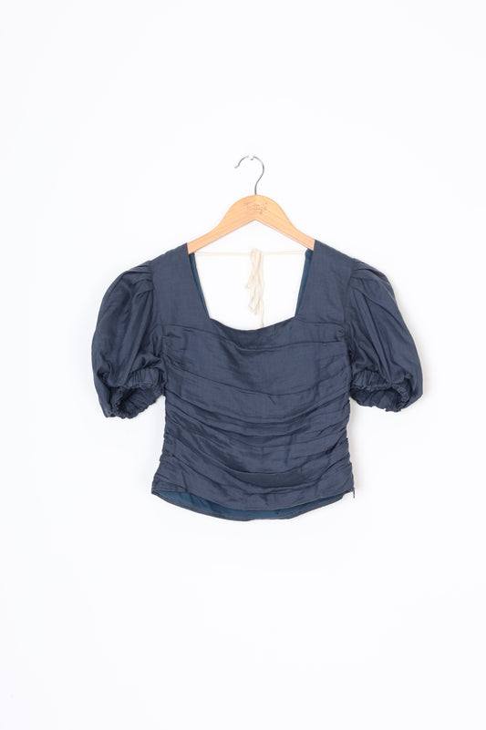 Marle Womens Blue Top Size 8