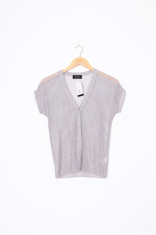 Versace Classic V2 Womens Grey Top Size M