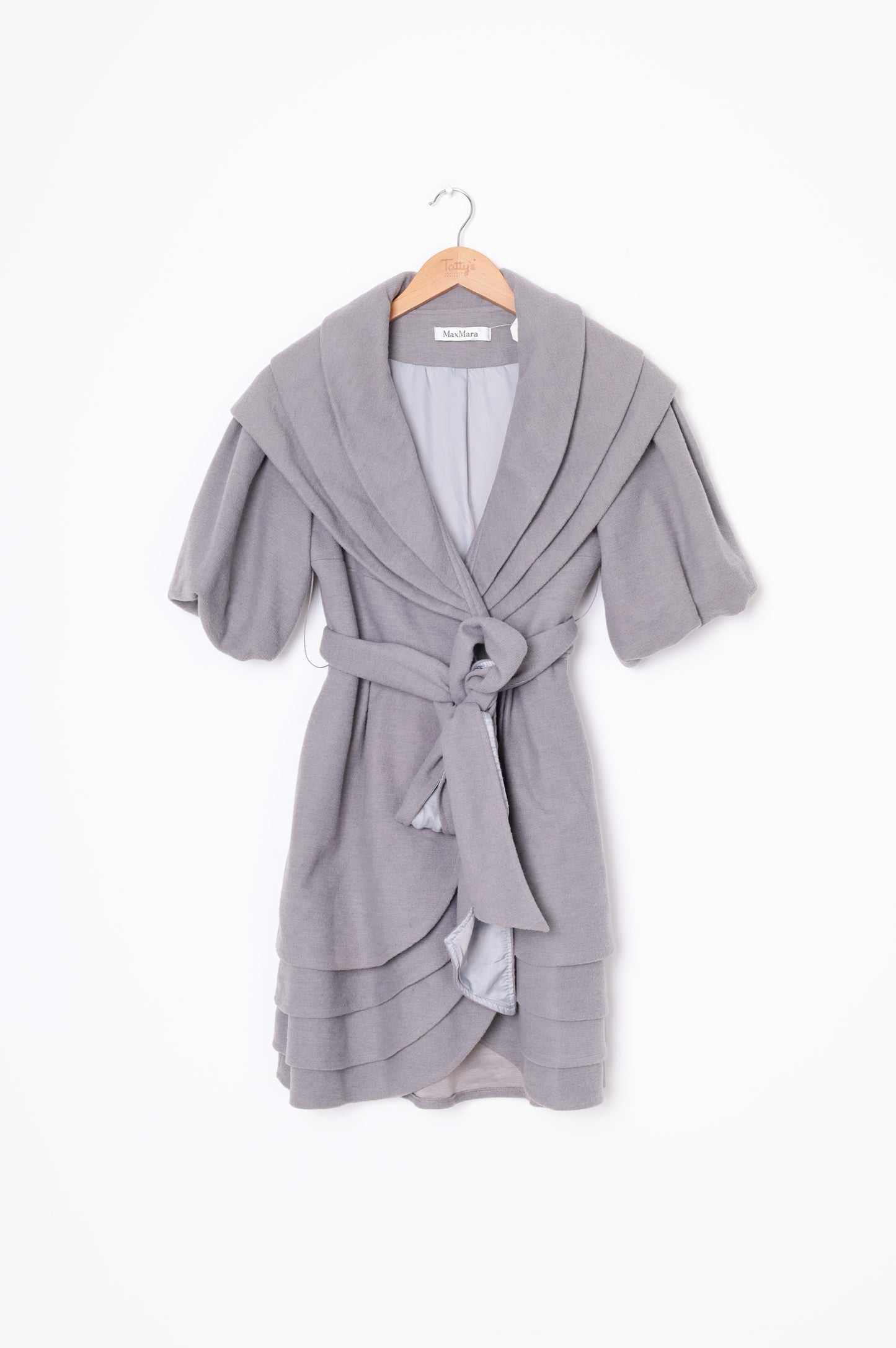 Max Mara Womens Grey Coat Size 2