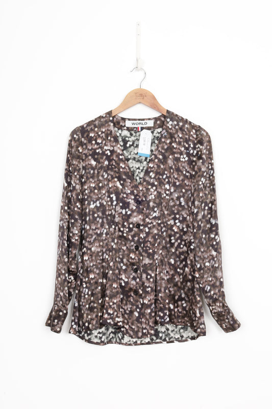 World Womens Brown Shirt Size S
