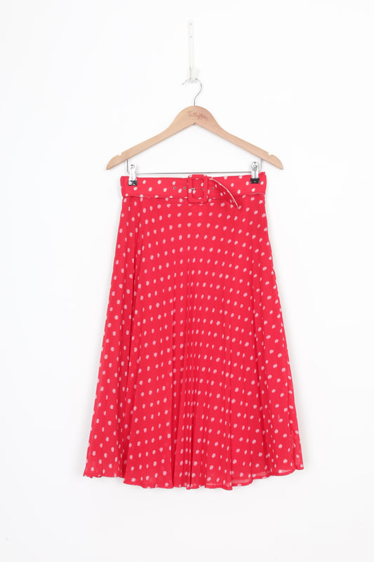 Helen Cherry Womens Red Skirt Size 12