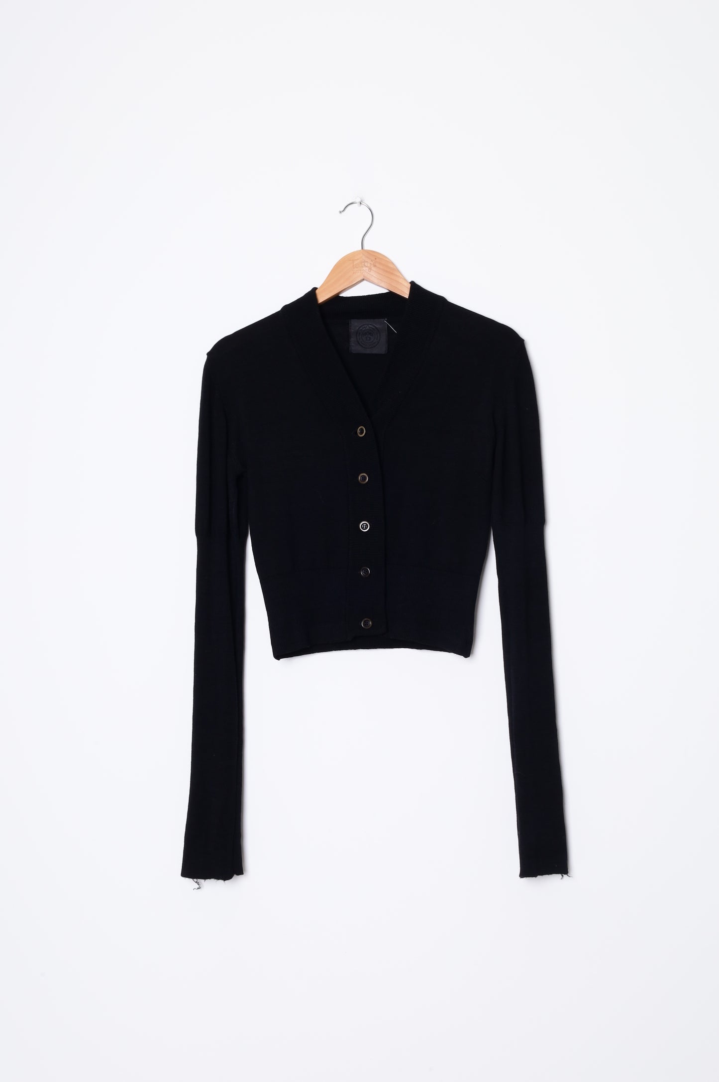 Nom D Womens Black Cardigan Size 1
