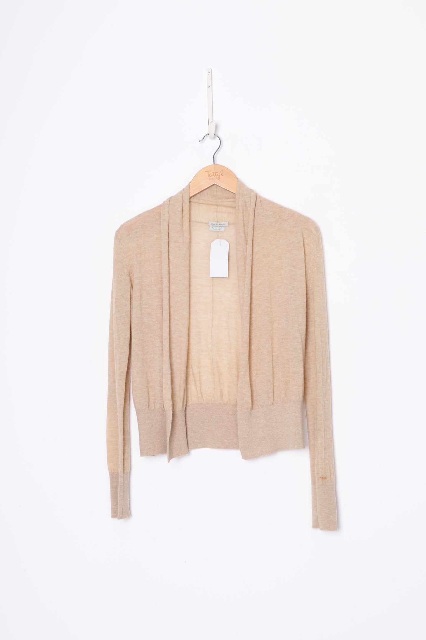 Stile Benetton Womens Beige Cardigan Size XS