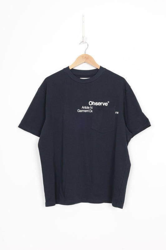 Observe Mens Blue T-shirt Size L