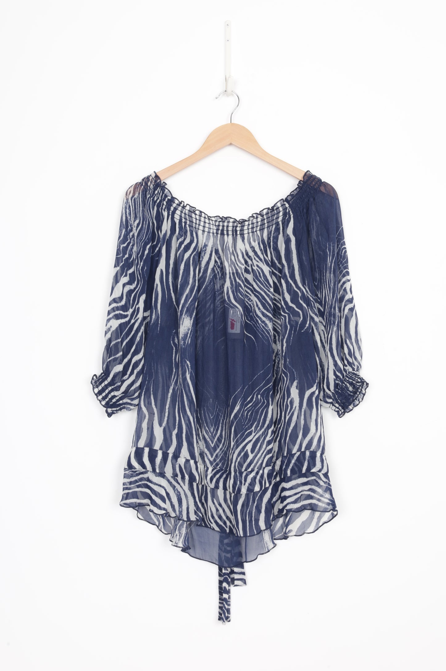 Tailored by Liz Mitchell Womens Blue Top Size 16