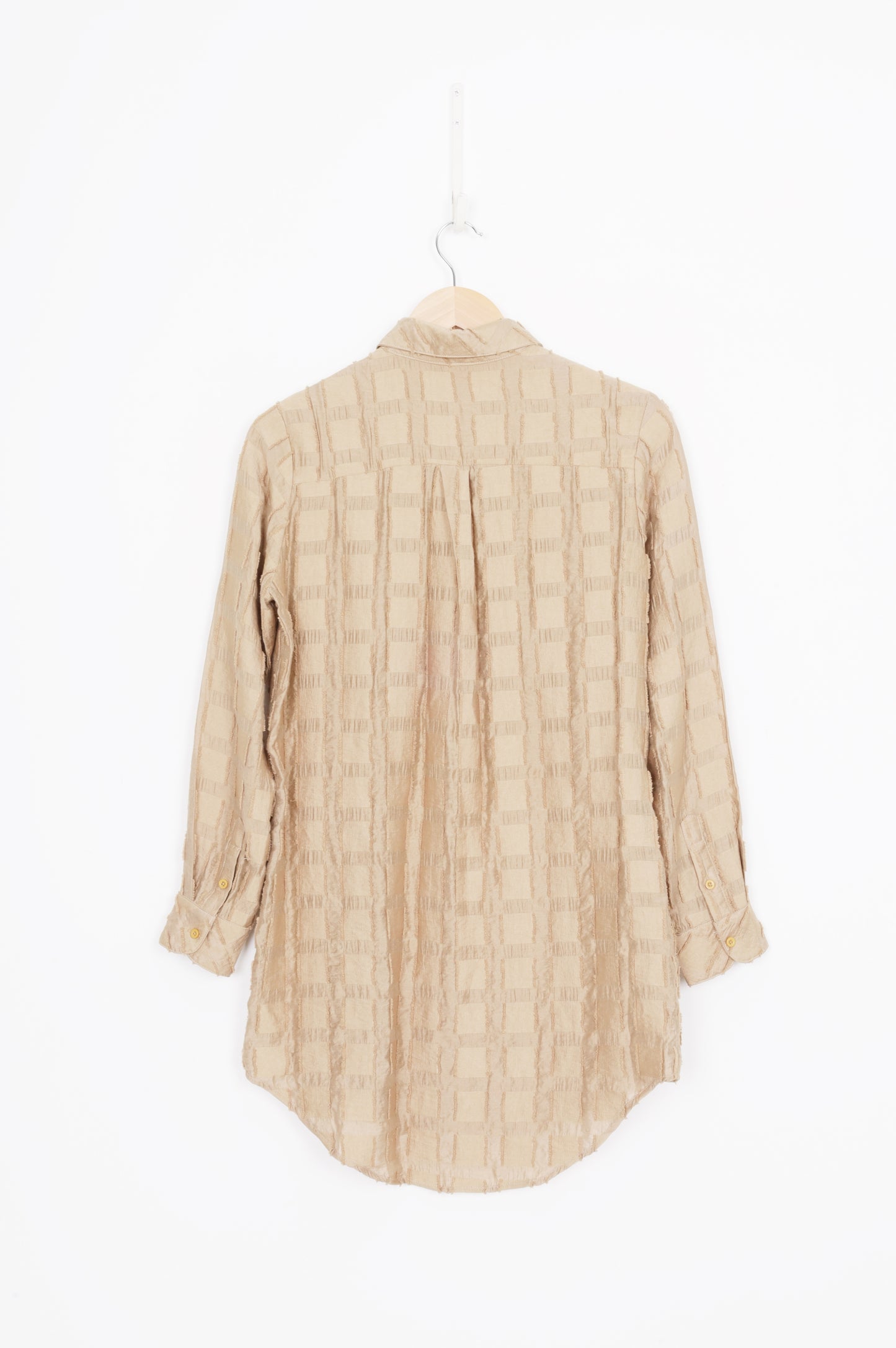 Marilyn Seyb Womens Beige Shirt Size M