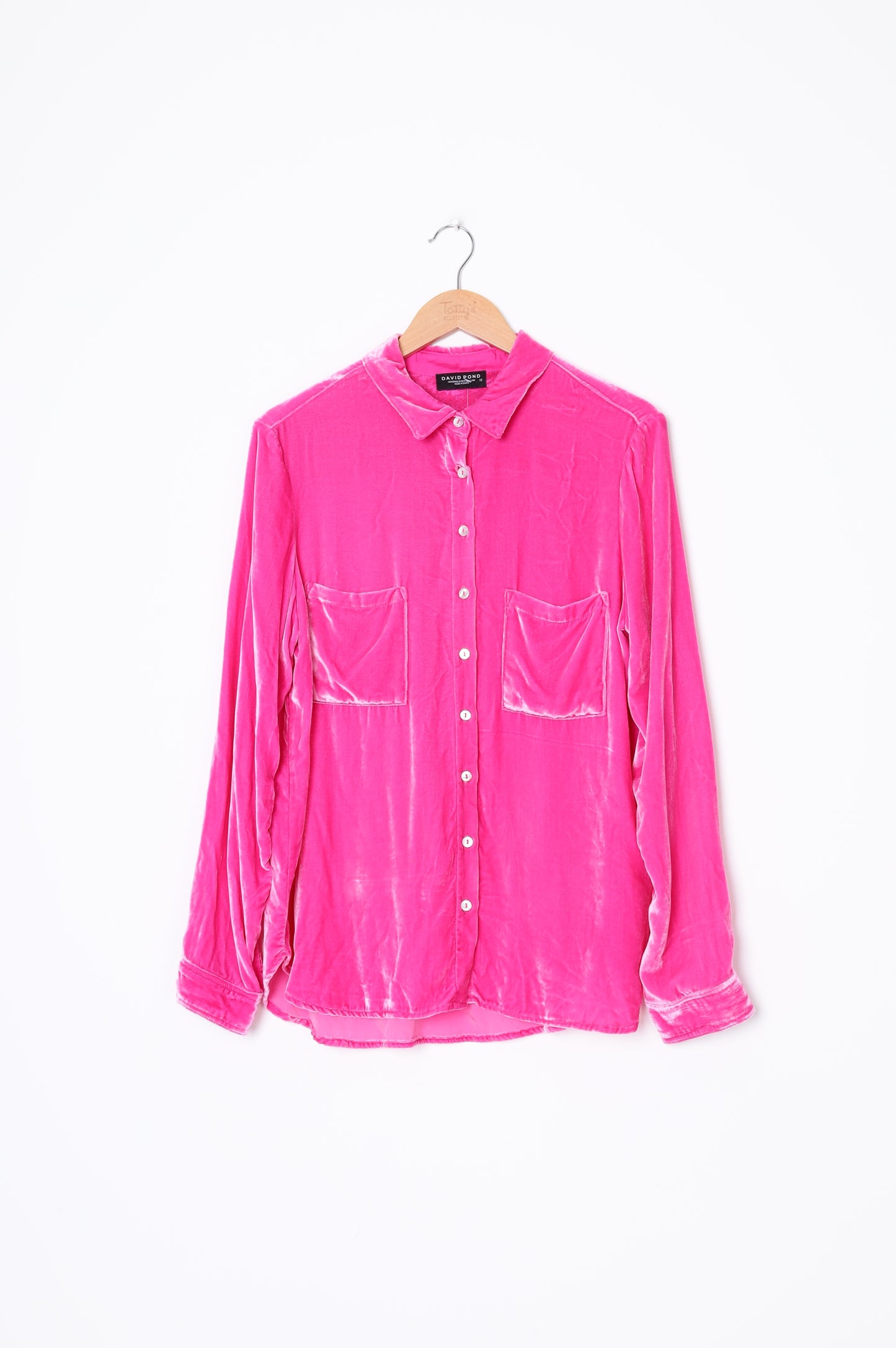 David Pond Womens Pink Shirt Size 10