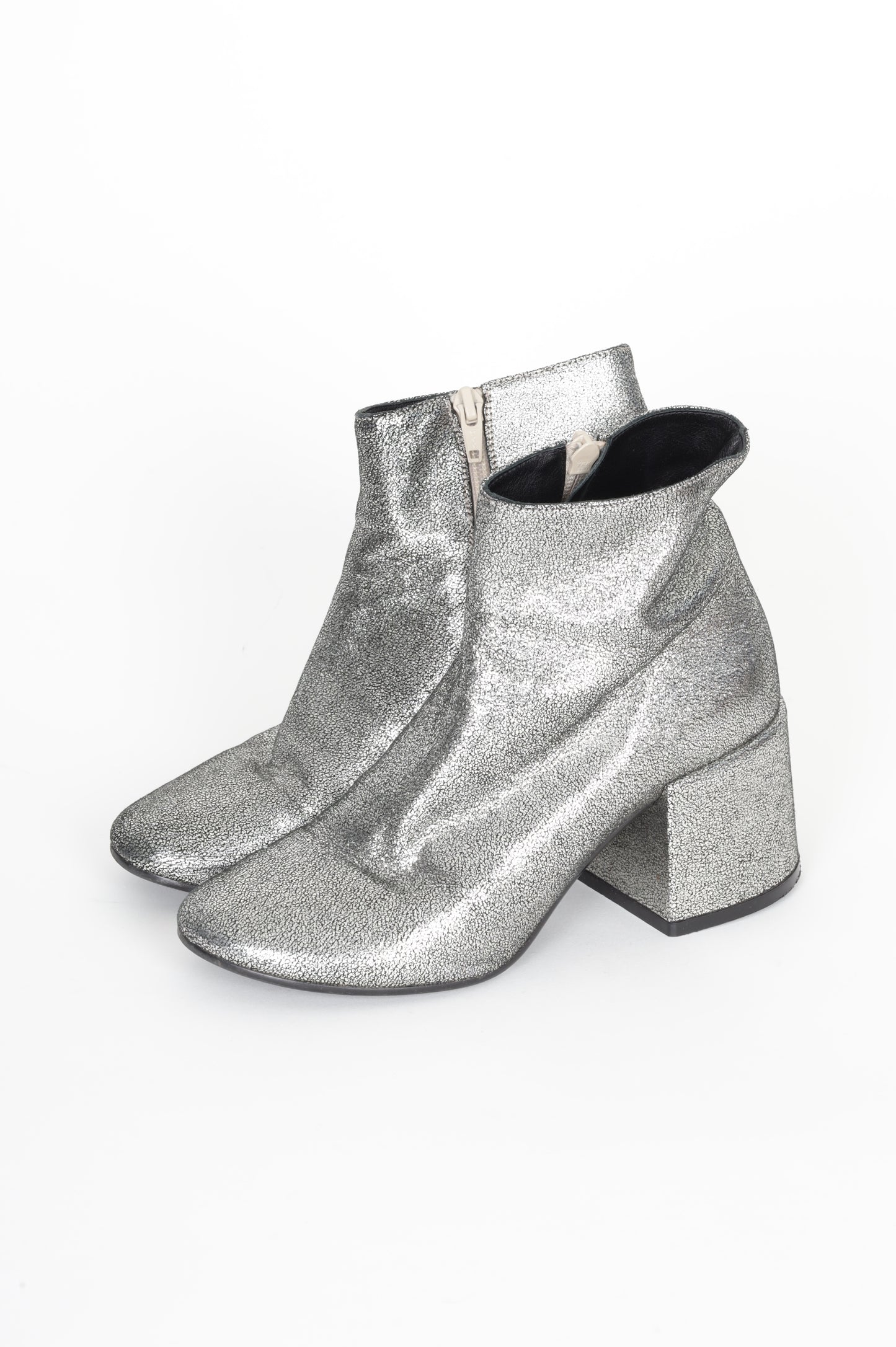 MM6 Womens Metallic Boots  Size EU 36