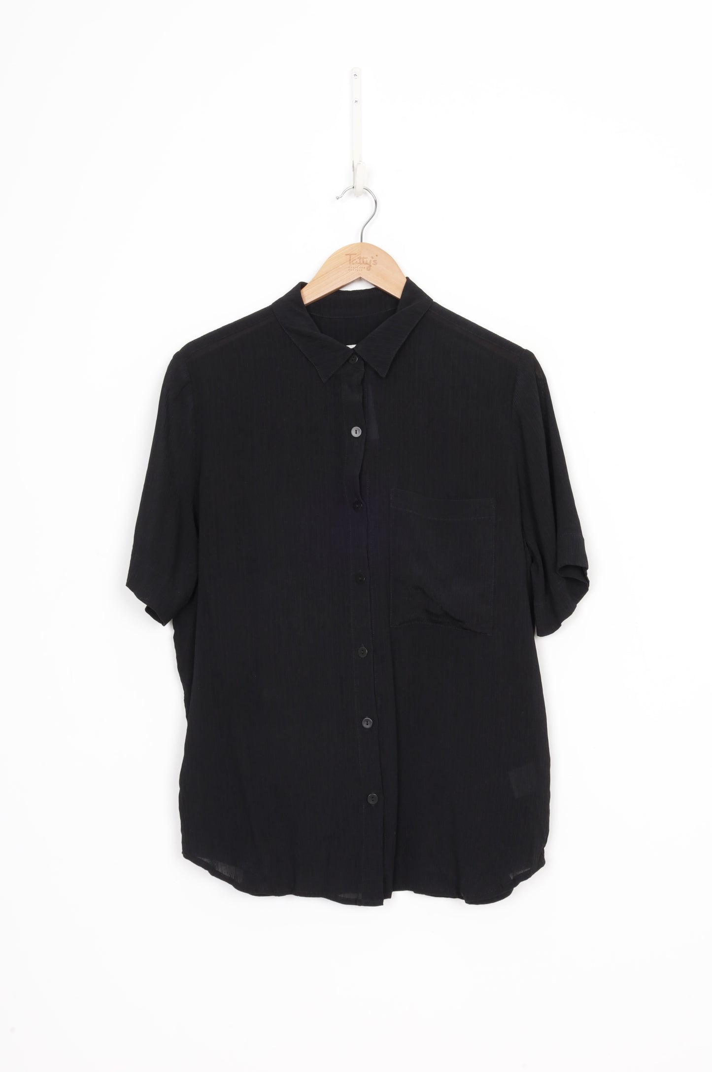Mina Womens Black Shirt Size 8