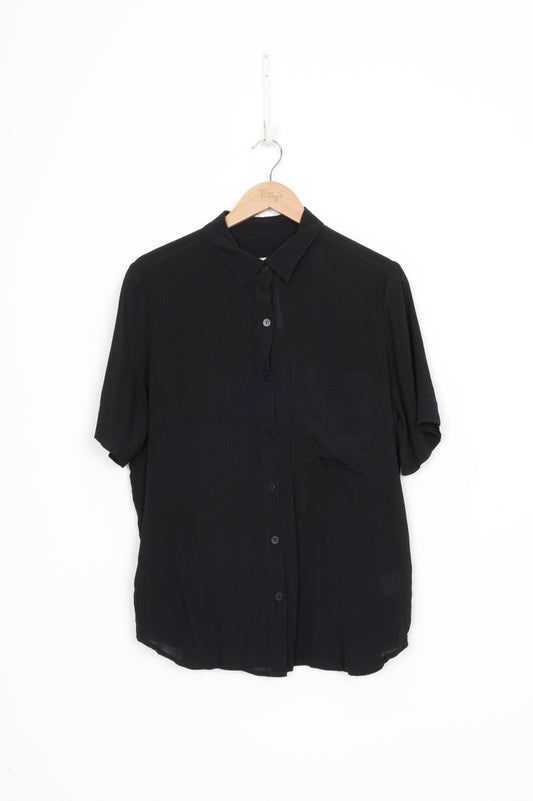 Mina Womens Black Shirt Size 8