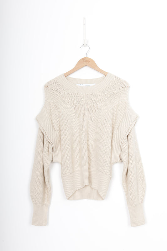 IRO Womens Beige Jumper Size L