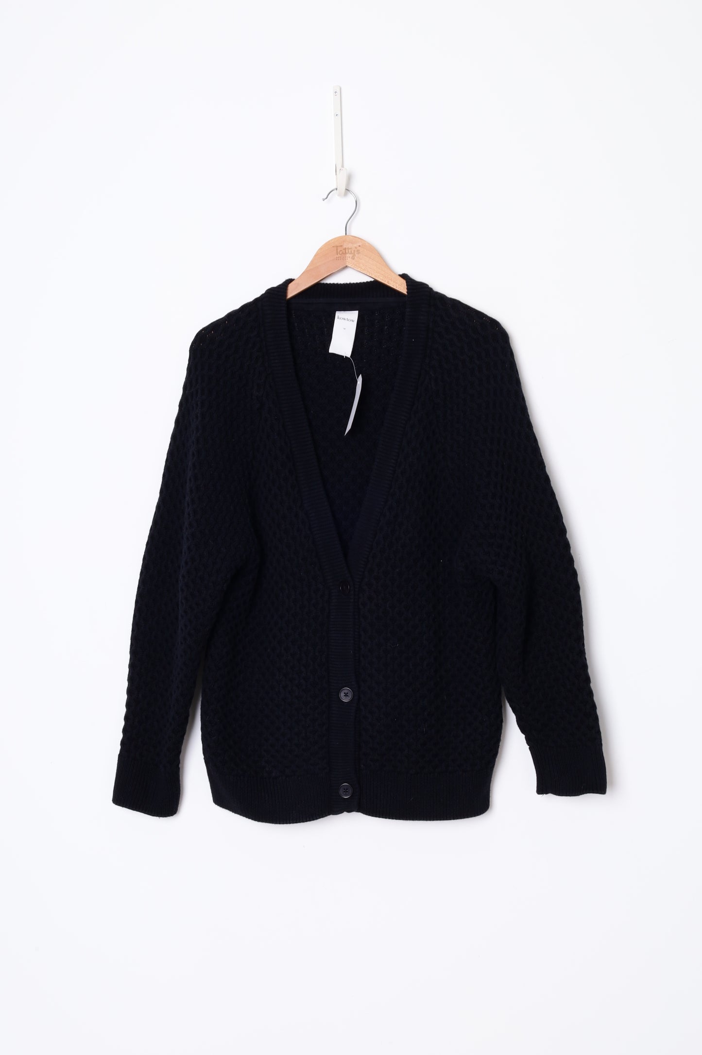 Kowtow Mens Black Cardigan Size M