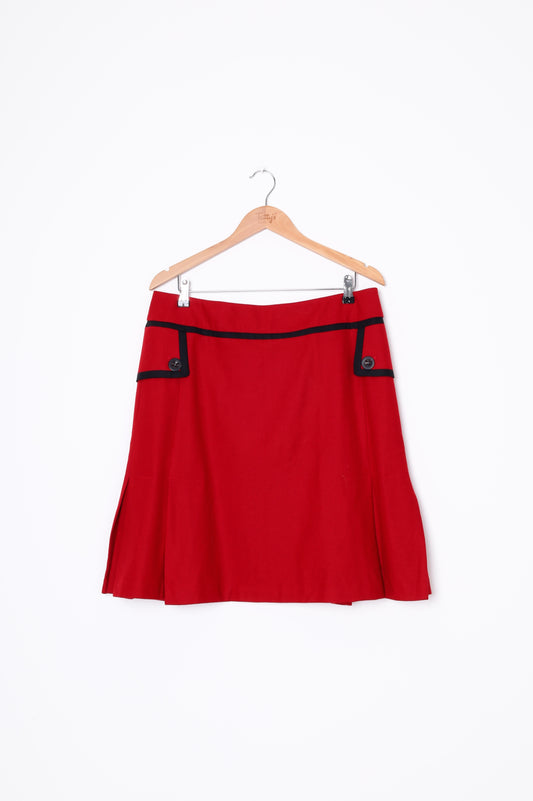 Anna Thomas Womens Red Skirt Size 14
