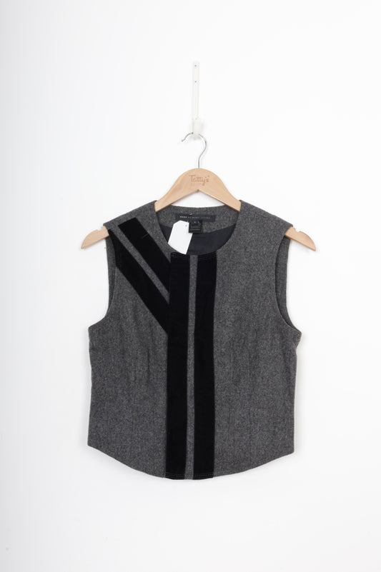 Marc By Marc Jacobs  Womens Grey Vest Size 4