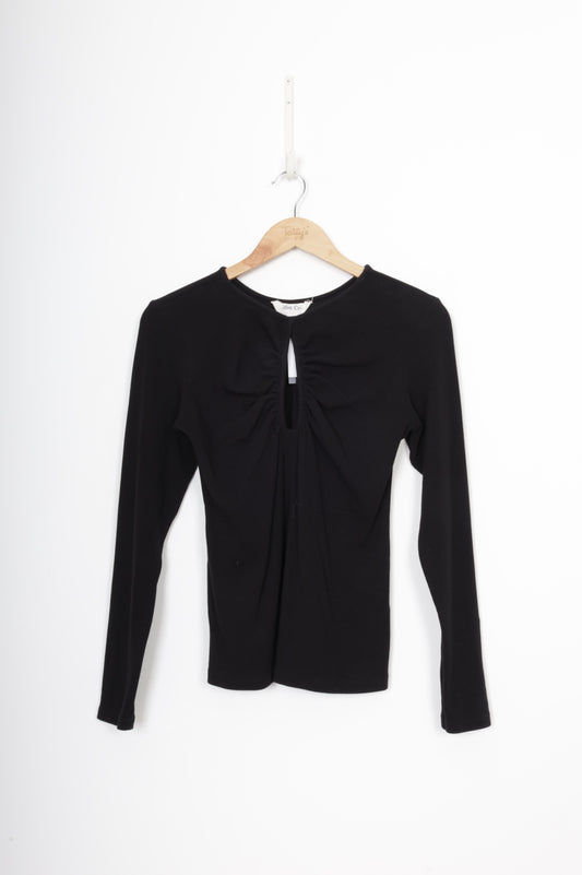 Caitlin Crisp Womens Black Top Size 8