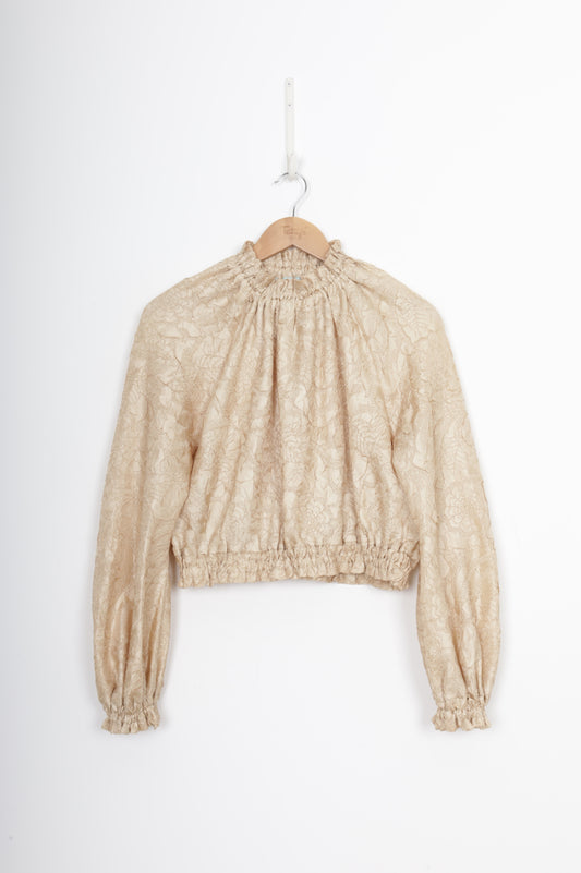 Kate Sylvester Womens Beige Blouse Size S